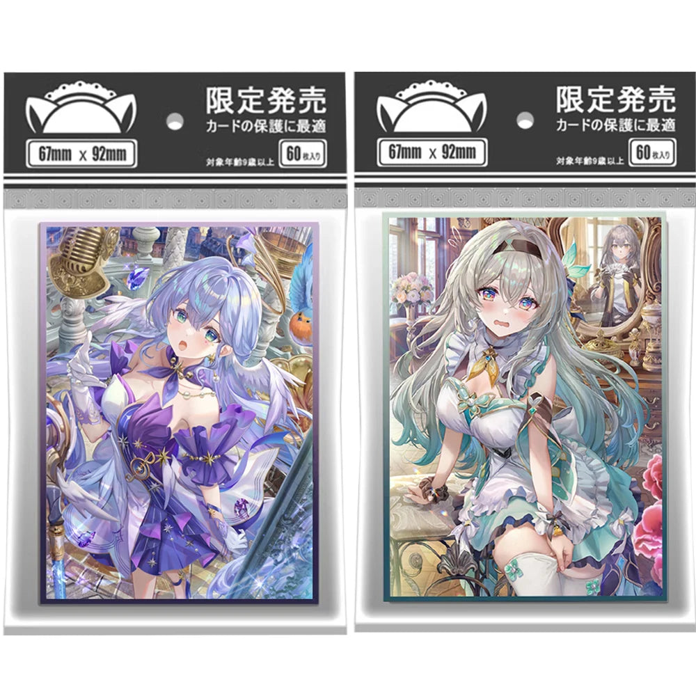 60PCS 67X92mm Two Styles of Anime Sleeves for MGT/PKM/PTCG Top Loading Board Game Card Holder Game Trading Card Protector