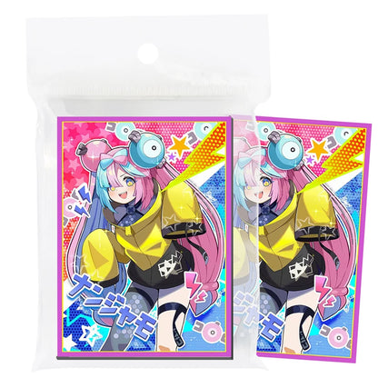 50PCS 66*91mm Anime Card Sleeves for PTCG/MGT/ Sports Card Trading Card Protector Holographic Cute Game Card Sleeves