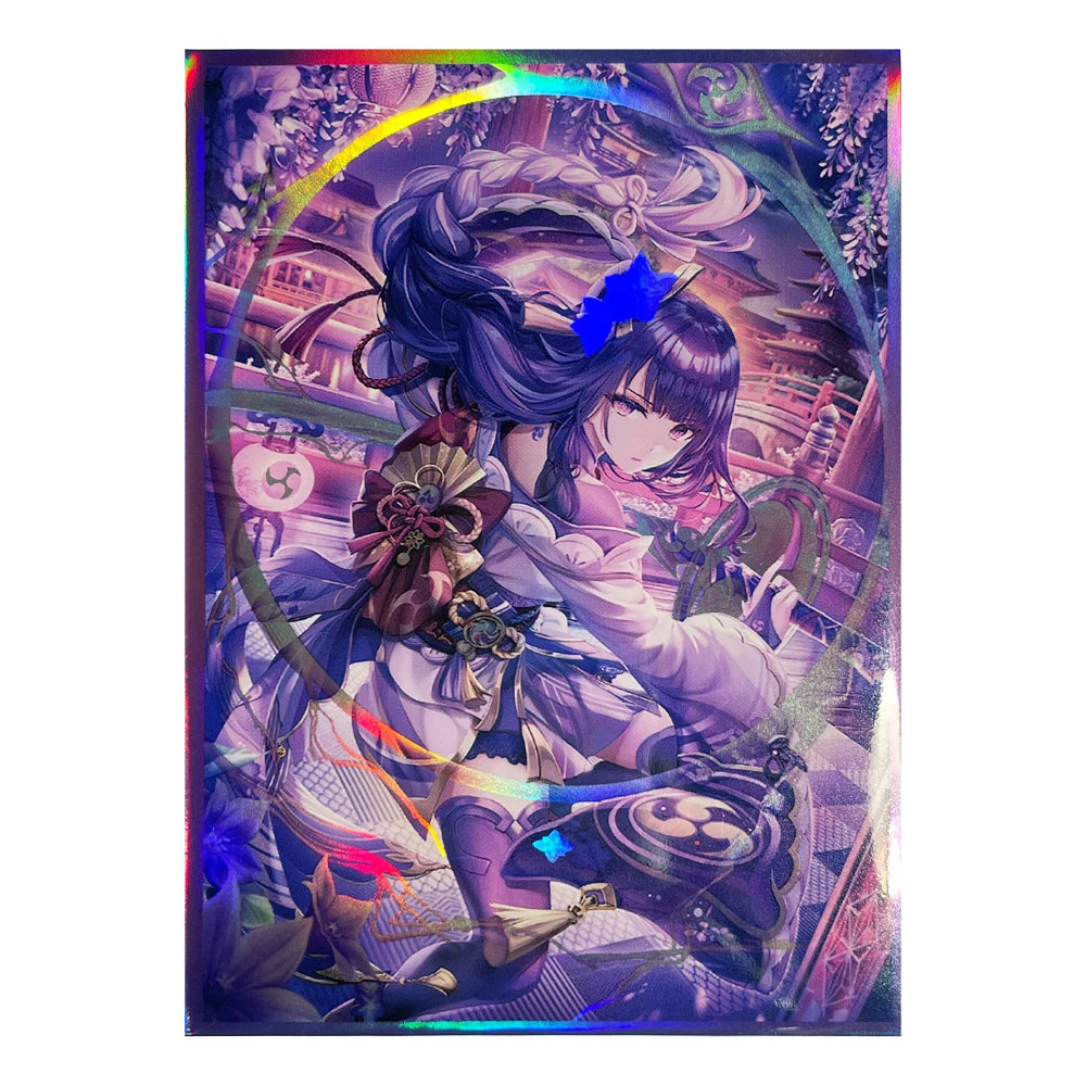 67x92mm Cartoon Card Protective Sleeves Holographic Trading Card Sleeves Board Game Card Sleeves for MTG/YGO/PKM Card Games