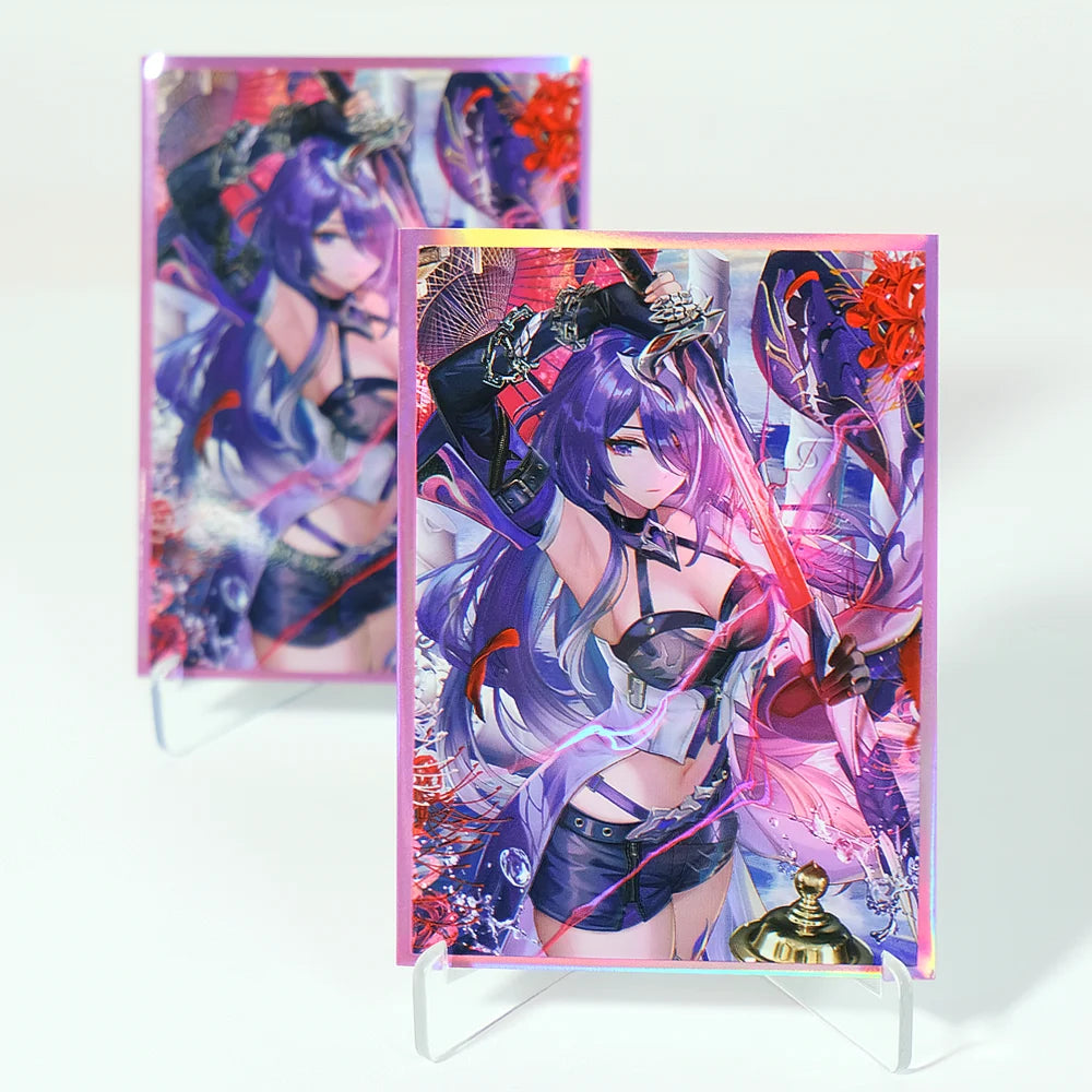 60PCS 67x92mm Standard Size Laser Anime Card Sleeves Cartoon Character Printing Deck Protector for MTG/PTCG Game Cards