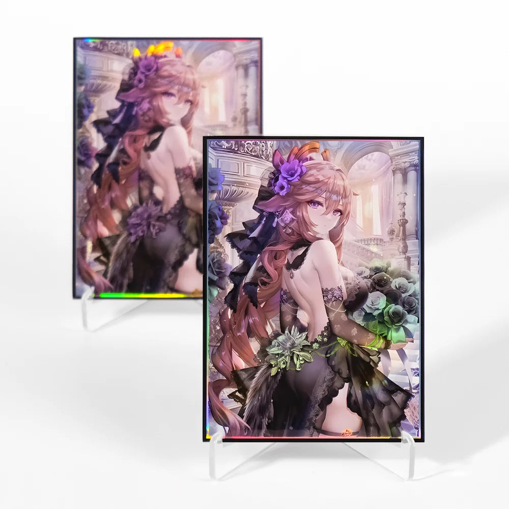 60PCS 67x92mm Holographic Character Protective Sleeves Cartoon Deck Shield Card Cover for MGT/PTCG Game Cards
