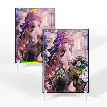 60PCS 67x92mm Holographic Character Protective Sleeves Cartoon Deck Shield Card Cover for MGT/PTCG Game Cards