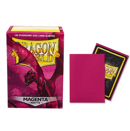 100PCS Dragon Shield Card Sleeve Matte Red/Ivory/Clear/Crimson/Magenta/Black Protector for Trading Cards/ PTCG 66x91mm