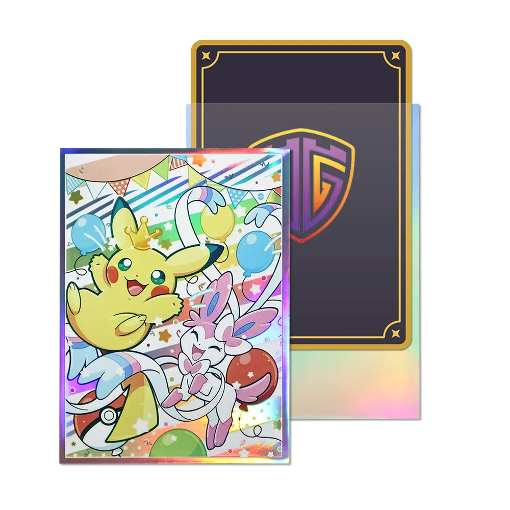 60PCS 67x92mm Pikacu Anime Card Sleeves Trading Card Protector TCG Deck Sleeves for PTCG MTG  Collectible Board Game Cards