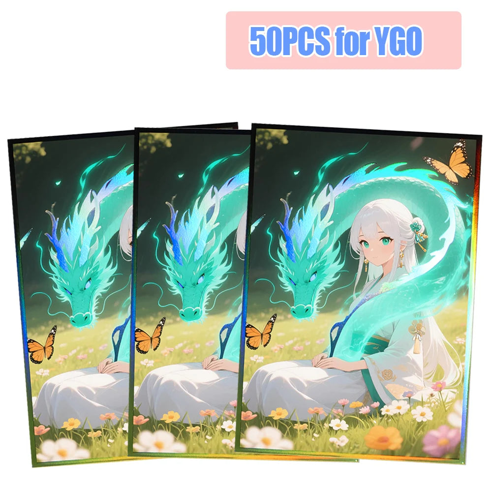50PCS 63x90mm 16 Styles Anime Card Sleeve for YGO Game Cards Collection Player's Favorite Cartoon Sleeves Year-end Special Offer