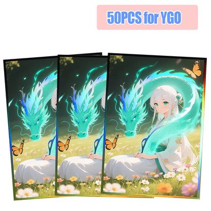 50PCS 63x90mm 16 Styles Anime Card Sleeve for YGO Game Cards Collection Player's Favorite Cartoon Sleeves Year-end Special Offer
