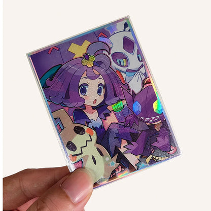 60PCS 67X92mm Asailuola Anime Card Sleeves for MTG/PKM Trading Card Protector Board Game Card Protector Photocard Sleeves