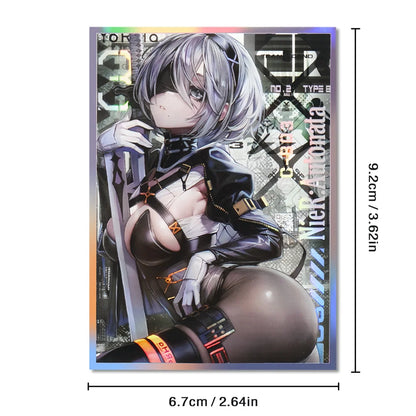 60PCS 67x92mm Holographic Laser High Quality Anime Card Sleeves for MGT Trading Card Protector Card Cover for PTCG Game Cards