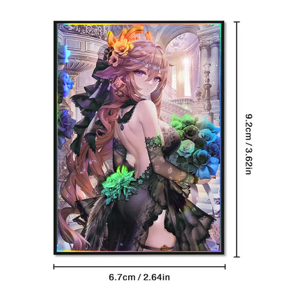 60PCS 67x92mm Holographic Character Protective Sleeves Cartoon Deck Shield Card Cover for MGT/PTCG Game Cards