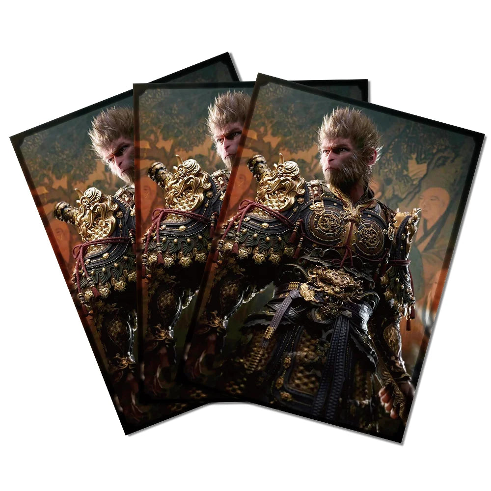 60PCS 67x92mm Black Myth Wukong Card Sleeves Anime Board Game Cards Protector PTCG Cards Shield Card Cover for MGT Trading Card