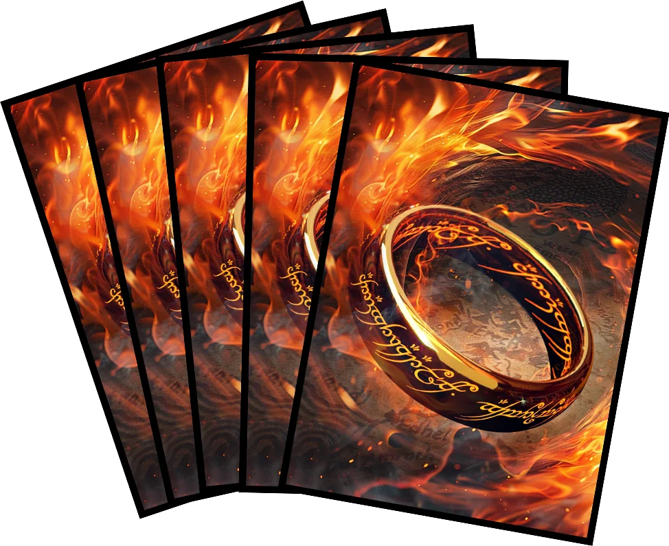 60PCS Foil Magic Ring Style Card Sleeves for PTCG / Trading Card PKM Protector 66x91mm Collect Game Card Protector