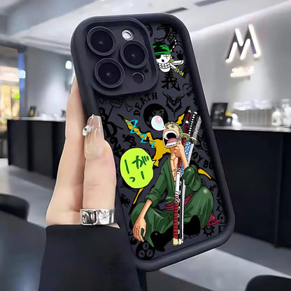 Anime One Piece Luffys Zoros Phone Case for IPhone 17e 17 16e 16 15 14 13 12 11 Air Pro Max Mini XR Plus Soft TPU Back Cover