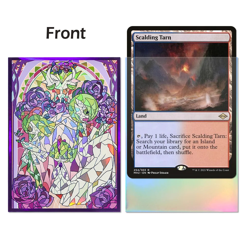 60PCS-120PCS 66×91mm Holographic Anime Card Sleeves for MGT Top Loading Board Game Inner Card Protector Compatible with TCG/PTCG