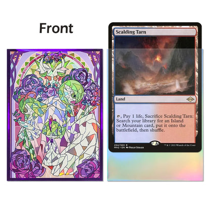 60PCS-120PCS 66×91mm Holographic Anime Card Sleeves for MGT Top Loading Board Game Inner Card Protector Compatible with TCG/PTCG