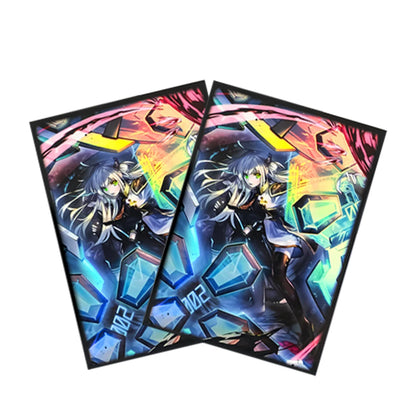 50PCS Holographic Anime Card Sleeve Protector for YGO Mini Photo Card Protector 63x90mm Best Gift