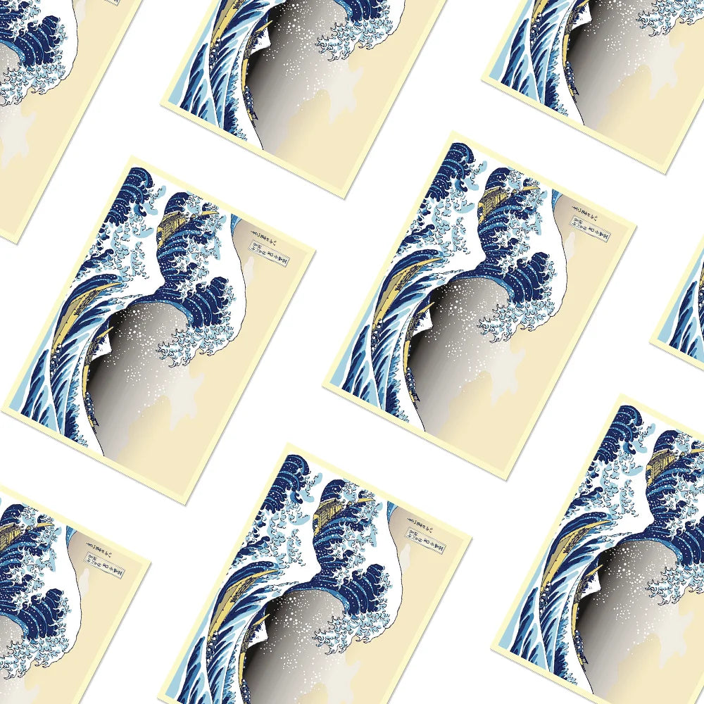 63x90mm 60PCS Art Card Sleeves, Great Wave Card Sleeves for Game Cards/ YGO, Card Collection Player's Favorite Cartoon Sleeves