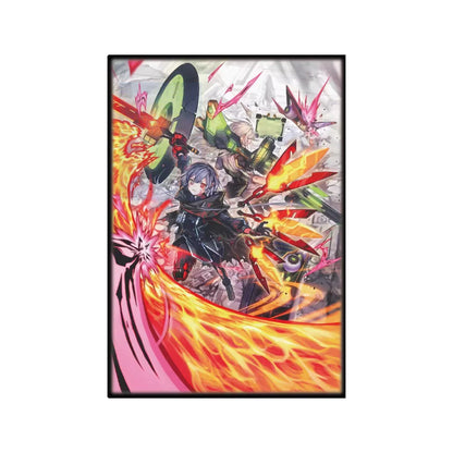 50PCS 63X90mm Holographic Anime Card Sleeves Japanese Size Cartoon Trading Card Protector for YGO Card