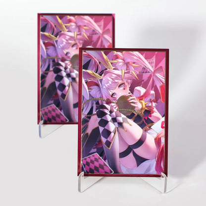 63x90mm 50PCS Holographic Card Sleeves, Anime Card Sleeves for Game Cards/ YGO Card Collection Player's Favorite Cartoon Sleeves