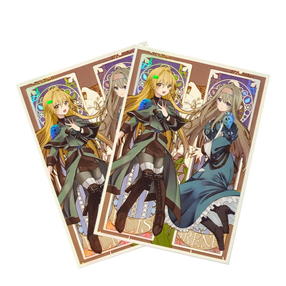 50PCS Holographic Anime Card Sleeve Protector for YGO Mini Photo Card Protector 63x90mm Best Gift