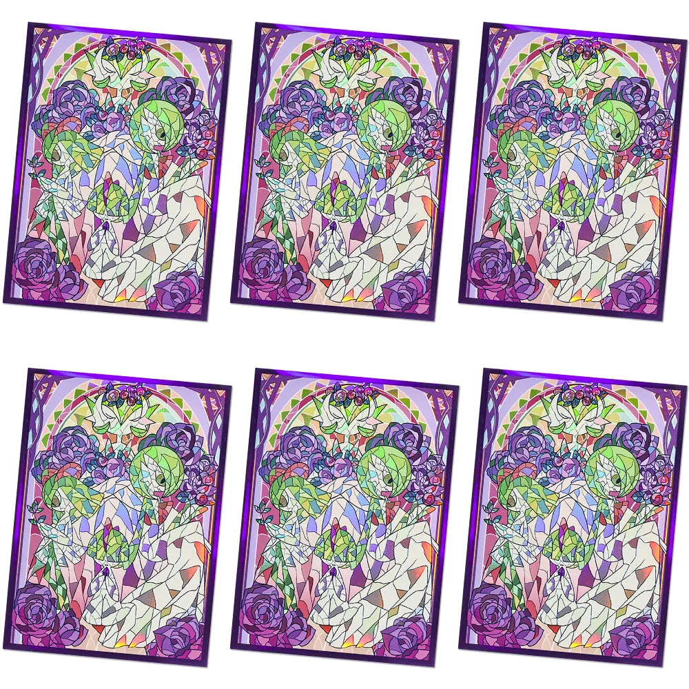 60PCS-120PCS 66×91mm Holographic Anime Card Sleeves for MGT Top Loading Board Game Inner Card Protector Compatible with TCG/PTCG