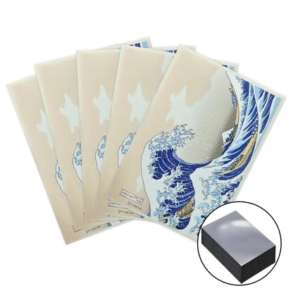 63x90mm 60PCS Art Card Sleeves, Great Wave Card Sleeves for Game Cards/ YGO, Card Collection Player's Favorite Cartoon Sleeves
