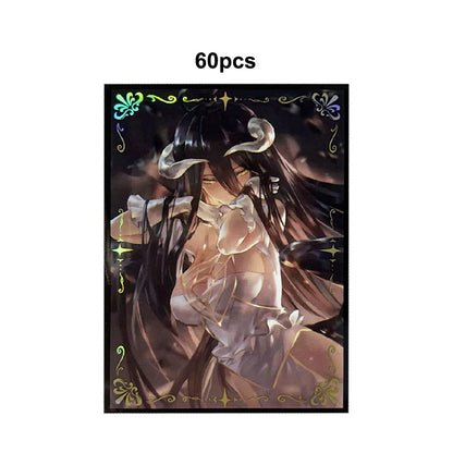 60PCS Holographic Anime Card Sleeves for MTG 67×92mm Top Loading Board Game Card Protector Compatible with TCG/PTCG/PKM