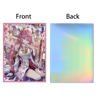 60PCS 67x92mm Laser Anime Card Sleeves Board Game Cards Protector PTCG Cards Shield Card Cover for TCG/PKM/MGT Trading Cards