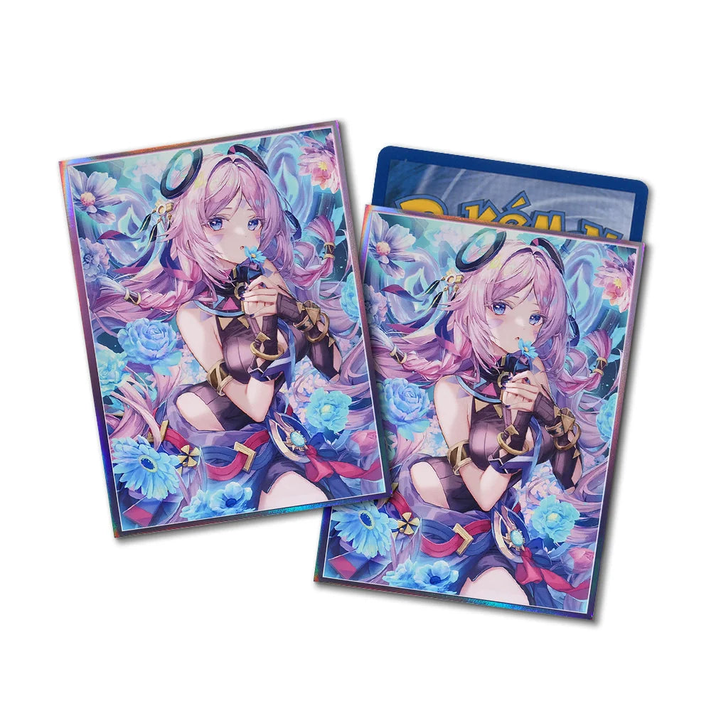 60PCS 67x92mm Laser Cartoon Character Protective Sleeves Cartoon Deck Shield Card Cover for MGT/PTCG Game Cards