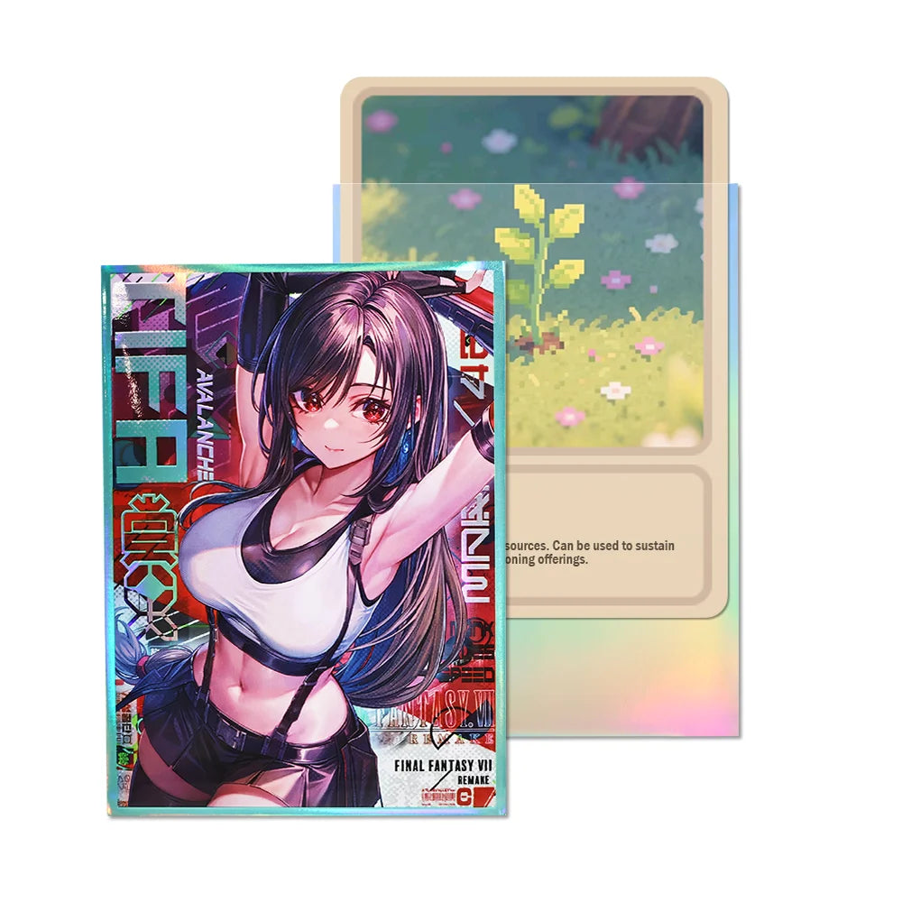 60PCS 67x92mm Holographic Anime Card Sleeves for MGT Card Top Loading Board Game Inner Card Protector for TCG/PTCG Cards