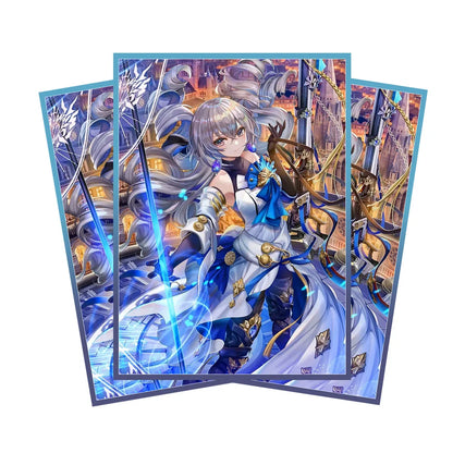 60PCS 67×92mm Standard Size Holographic Anime Card Sleeves for MGT Card Case Card Protector Compatible with TCG/PTCG/PKM