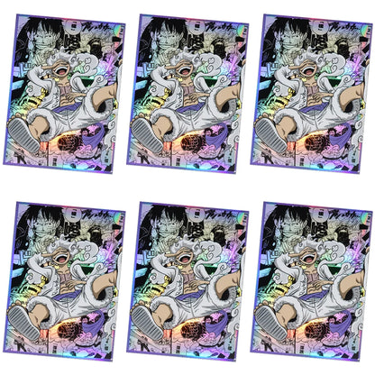 60PCS OPCG Luffy  Laser Anime Card Sleeves for PTCG MGT  Table Games Trading Card Protector 66x91mm Anime One Piece