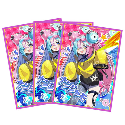 50PCS 66*91mm Anime Card Sleeves for PTCG/MGT/ Sports Card Trading Card Protector Holographic Cute Game Card Sleeves