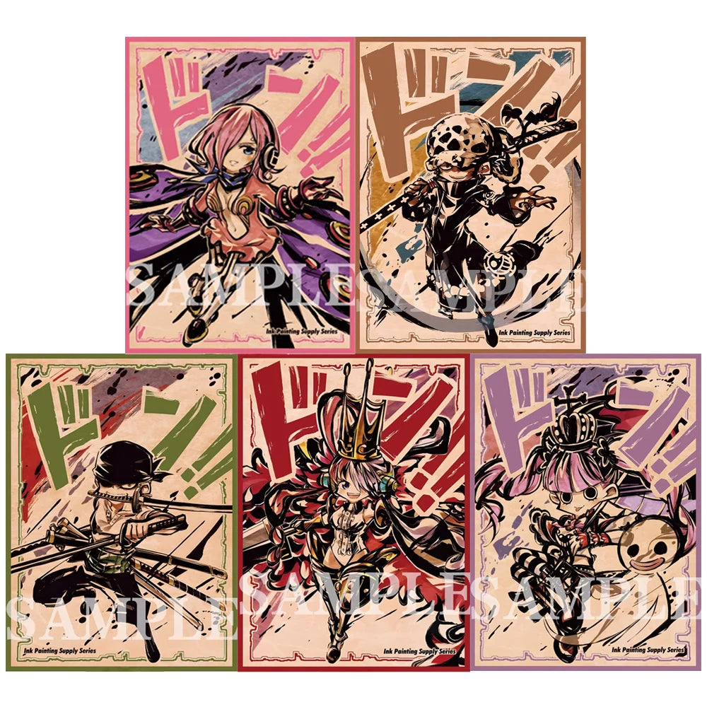 60pcs 67x92mm 5 Styles Holographic Anime Card Sleeves Board Game Card Protector Shield Double Card Cover for MTG Trading Card