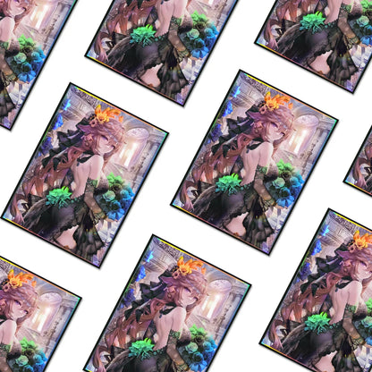 60PCS 67x92mm Holographic Character Protective Sleeves Cartoon Deck Shield Card Cover for MGT/PTCG Game Cards