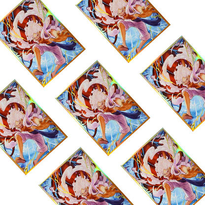 67x92mm Holographic Art Anime Card Sleeves Board Game Trading Card Protector for PTCG/MTG/PKM Game Cards 60PCS