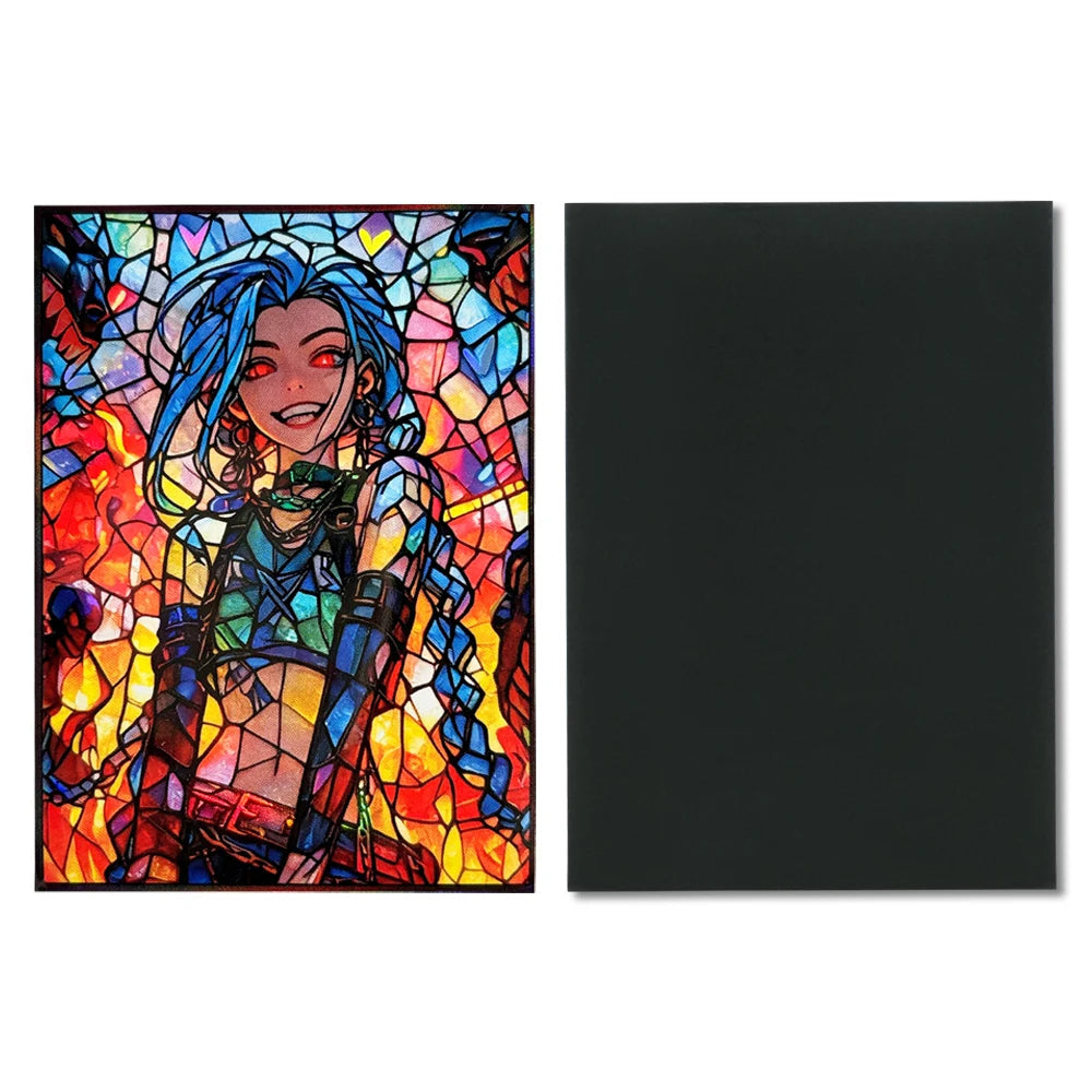 50PCS 66X91mm Standard Size Cartoon Anime Card Sleeves Board Game Trading Card Protector for MGT/PKM/PTCG