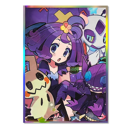60PCS 67X92mm Asailuola Anime Card Sleeves for MTG/PKM Trading Card Protector Board Game Card Protector Photocard Sleeves