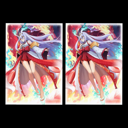 63x90mm 50PCS laser Anime Card Sleeves Holographic Trading Card Sleeves Japanese Card Protector for YGO Game Cards