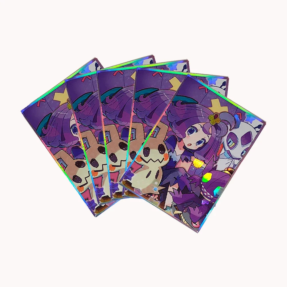 60PCS 67X92mm Asailuola Anime Card Sleeves for MTG/PKM Trading Card Protector Board Game Card Protector Photocard Sleeves