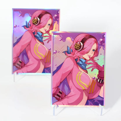 60 PCS 67X92mm Holographic Standard Size Art MGT Card Sleeves Anime TCG Game Top Loading Board Game Trading Card Protector