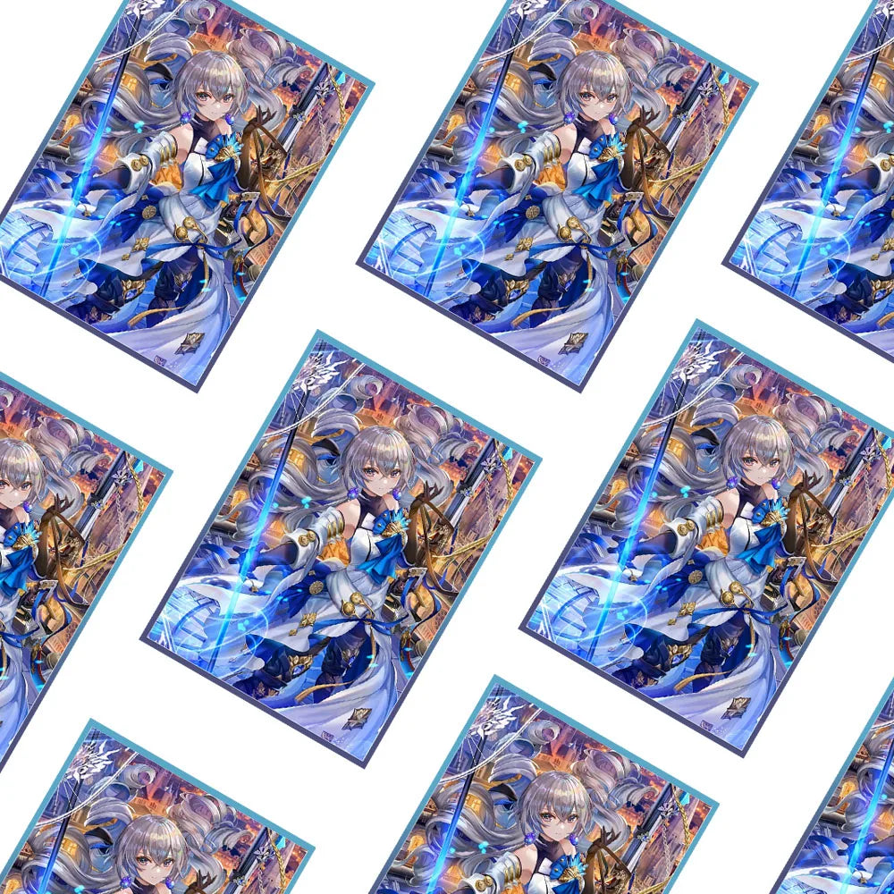 60PCS 67×92mm Standard Size Holographic Anime Card Sleeves for MGT Card Case Card Protector Compatible with TCG/PTCG/PKM