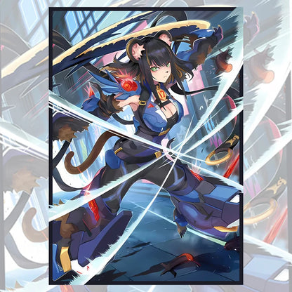 50PCS 63×90mm Flashing Cartoon Japanese Size Anime Card Sleeves Card Protector for YGO Top Loading Board Game Card