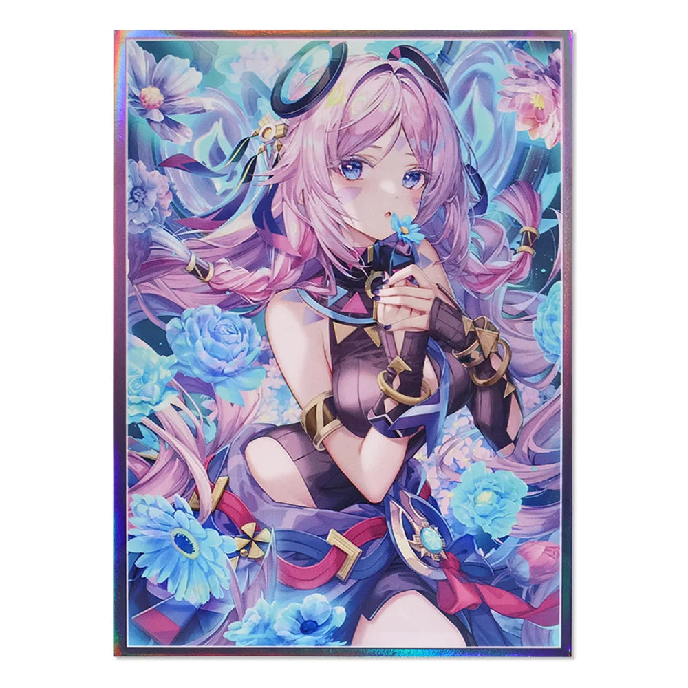 60PCS 67x92mm Laser Cartoon Character Protective Sleeves Cartoon Deck Shield Card Cover for MGT/PTCG Game Cards