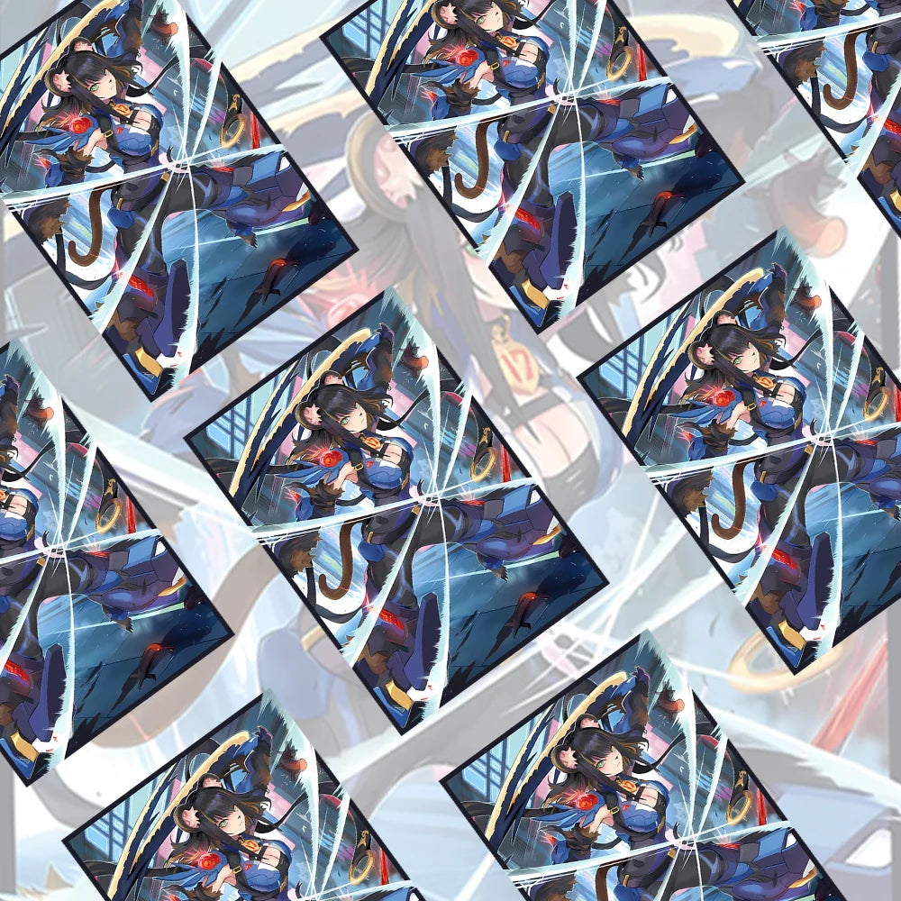 50PCS 63×90mm Flashing Cartoon Japanese Size Anime Card Sleeves Card Protector for YGO Top Loading Board Game Card