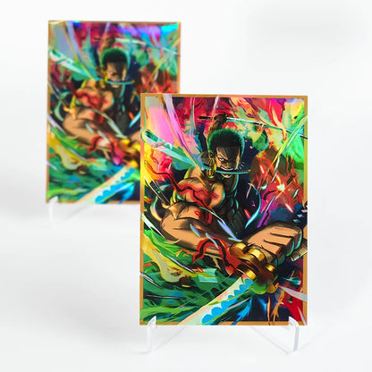 60PCS One Piece Zoro Collection Card Sleeves Protector for PTCG/MGT 67*92mm, Foil Anime Card Sleeve for Card Enthusiasts ﻿