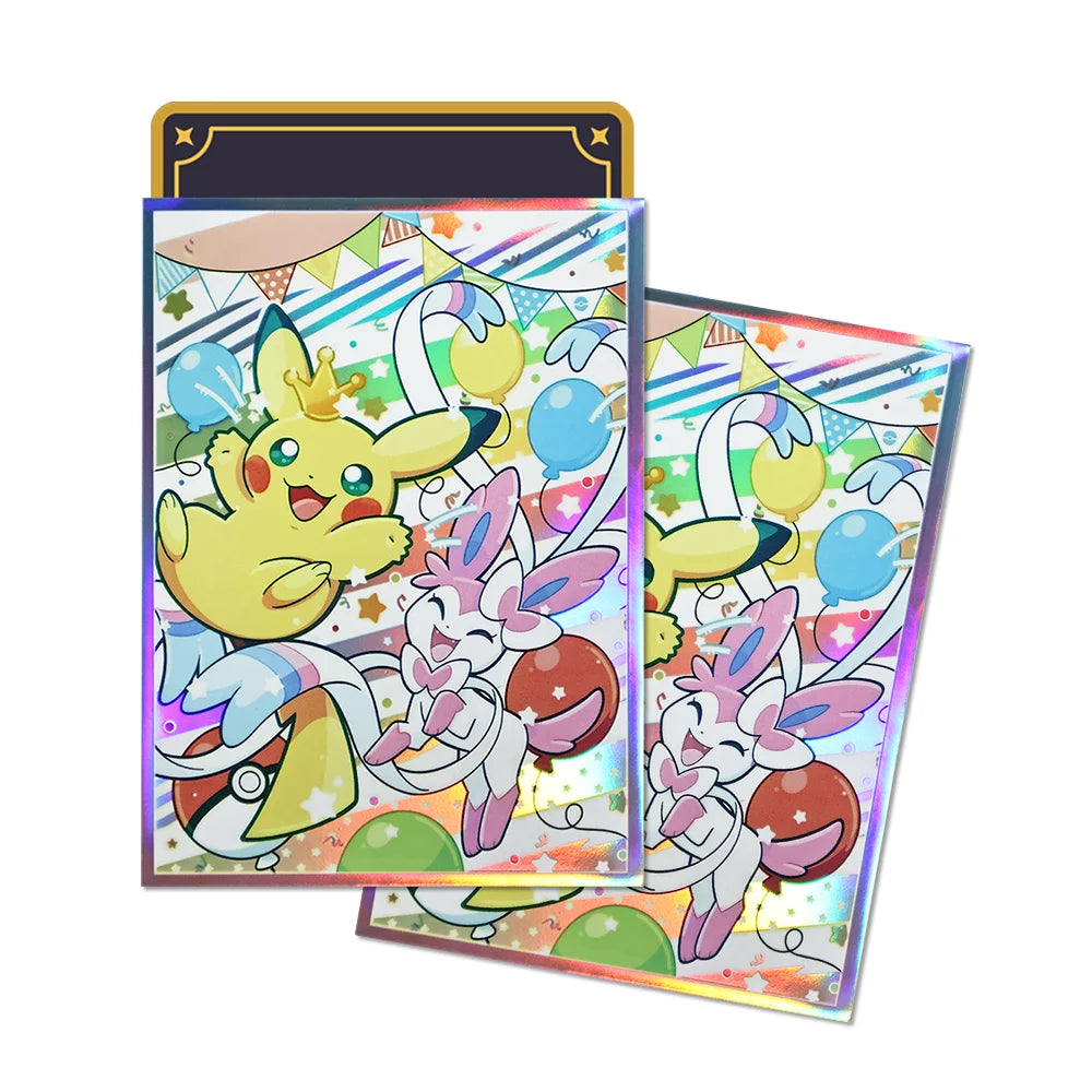 60PCS 67x92mm Pikacu Anime Card Sleeves Trading Card Protector TCG Deck Sleeves for PTCG MTG  Collectible Board Game Cards
