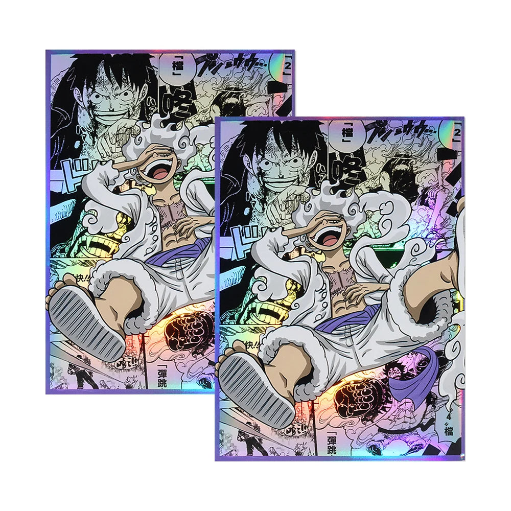 60PCS OPCG Luffy  Laser Anime Card Sleeves for PTCG MGT  Table Games Trading Card Protector 66x91mm Anime One Piece