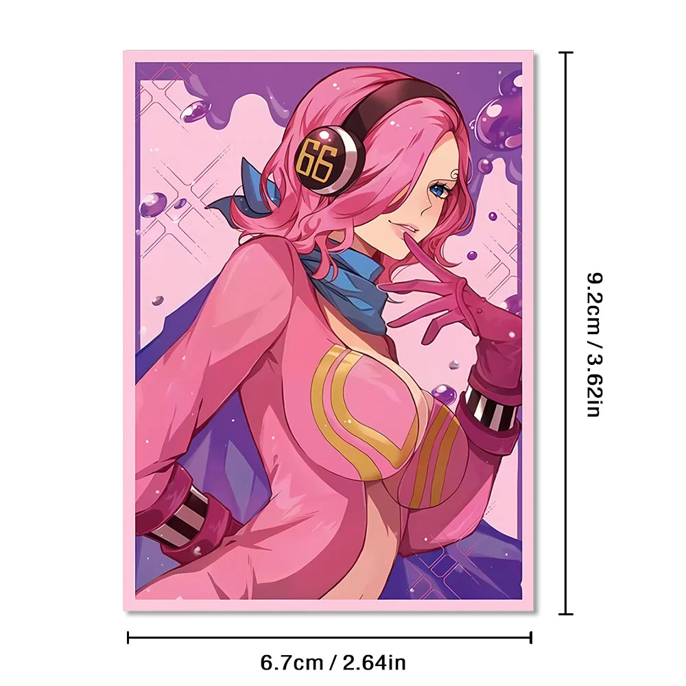 60 PCS 67X92mm Holographic Standard Size Art MGT Card Sleeves Anime TCG Game Top Loading Board Game Trading Card Protector