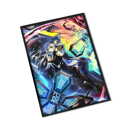 63x90mm 50PCS Holographic Laser Illustration Anime Card Sleeves Trading Card Sleeves Japanese Card Protector for YGO Game Cards
