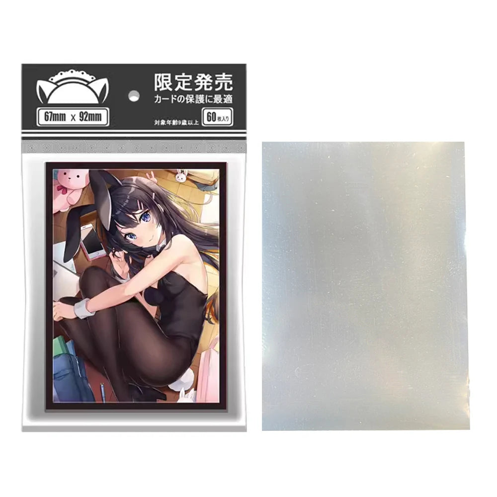 60PCS 67x92mm Anime Card Sleeves Board Game Cards Protector Cards Shield Double Card Cover for PTCG/PKM/MGT WS Trading Cards